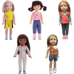 Doll Apparel Luckdoll Cheap Pretty 9 Styles Roupas de boneca traje de vestido Escolha para uma boneca de 14,5 polegadas de Wellie ers e uma boneca de 14 polegadas e 1/6 de boneca Y240529