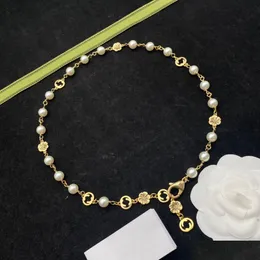 Anhänger Halsketten Designer Halskette Perlen Perlenblume Frauen tragen Schmucksets Drop Lieferung Anhänger OTWK1