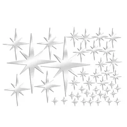 42pcs Star Specchio acrilico Specchio adesivo murale Decal Wall Decals Decals Descali della parete Disenigra