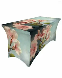 Table Skirt Flowers Watercolor Leaves Wedding Decoration Home Birthday Party Dessert Cover Decor