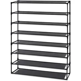 Simple Assembly 8 Tier Shoe Rack, Detachable Non-Woven Waterproof Fabric Shoe, Organizer Tower Space Saver, Stackable Storage Shelf, Housekeeping & Organization
