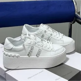 Shoes Designers Sneaker Band With Studs Shoes White Platform Spike Trainer Thick Bottom Spikes Woman Shoe Chunky Casual Tennis