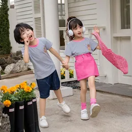 Brother Sister Matching Clothes Women Daughter Girl Skirt Set Father Son T Shirt Short Suit Mother Family Couple 2 Piece Outfits