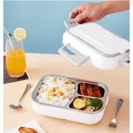 Dual -Gebrauch 2 in 1 Auto Office Elektrische Lunchbox Tragbare Leckmaschinen -Lkw -Schüler Picknick Arbeitsplatz Lebensmittel erhitzte wärmere Behälter Set