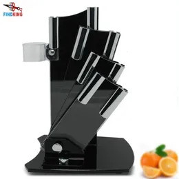 Acrylic Kichen Knife Holder for Ceramic Knife 3 4 5 6 inch Knives with peeler Storage Cutlery Stand Block Tool Set Blac 240529