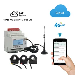 ACREL 35MM DIN RAIL SMART ELECTRICEメーター3フェーズ4G MQTT外部150-300A CTSオンラインリアルタイムエネルギー監視システム