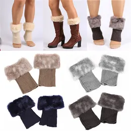 Women Winter Plush Leg Leg Cover Alebed Boot Cuffs Fur Fur Crochet Toppers Toppers Trim Screen Segher Goots Boots Boots Coved