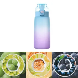 Simple air up tritan sports cups bounce cover straw large capacity water bottle strawberry hami melon fruit flavor 600ml mug summer travel camping 31qn