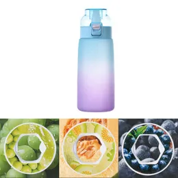 Coppe sportive Tritan Simple Up Tritan Copertura di rimbalzo paglia di grande capacità Acqua Fragole HAMI Melone Frutto Fruit Fruit Sapore da 600 ml Mubite estate da viaggio 31QN