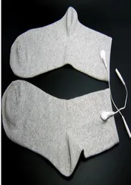 Long size Conductive Silver fiber Electrode Sockss Massage TENS Socks Use for TENSEMS Machines with cable2425717