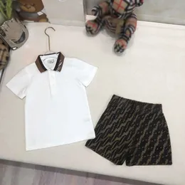 Designer Kinder Freizeitkleidung Sets Jungen Polo Neck Kurzarm T-Shirt mit Buchstaben Shorts 2pcs Sommer Kids Soft Denim Shorts Outfits S1449