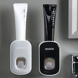 Accessori per il bagno Impostare il distributore di dentifricio automatico Dentifricio Svuota a supporto per spazzolino Square Squeezer Port