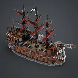Ruined King Boat Building Blocks Set Black Pearl Flying