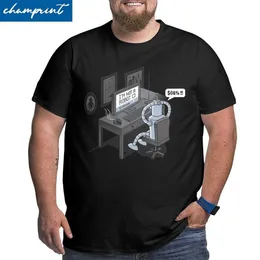 メンズTシャツ私はロボット検証コードプログラマーTシャツではありません100％ピュアコットントップレトロラウンドネックハイTシャツプラスサイズ4XL 6XL TシャツS2452906