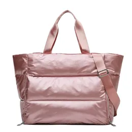 Kvinnor Pink Yoga Mat Bag Waterproof Sports Gym Swimming Fitness Handbag Big Weekend Travel Duffle Bagage Bolsa Duffel Väskor 236P