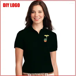 Frauen Polos Bloomin Cactus Polo Shirt Frauen Baumwolle Mode komfortable Tops Para Mujer Kleidung Blusas de Moda 2024