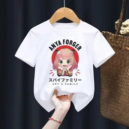 T-shirts New Spy X Family T-shirt Girls Clothing Tshirt Kids Kawaii Cartoon Anime Anya and Bond Tee-shirt Harajuku Boys Graphic Tee New d240529