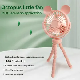 Fani Stroller Parts Akcesoria dla dzieci wentylator wózka z klipem Octopus Shapoed Funny Fan z elastycznym statywem, zawinięte w fan USB wentylatora do samochodu fotela WX5.28