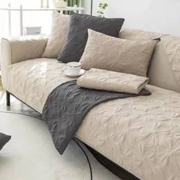 Stol täcker soffa kudde gjord av värderat tyg med fyra säsonger enkel design modern universell ryggstöd med handduk