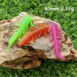 Mukun 10pcs Nowy tpe mini miękki robak wabika 0,35 g/40 mm ajing rockfish sztuczne przynęty basowy silikonowy sprzęt wędkarski