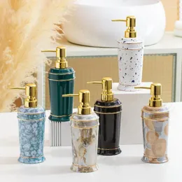 Liquid Soap Dispenser Light Luxury Ceramic Shampoo Bottle Nordic Painting Home Kitchen Bathroom Accessories