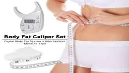 Digital Body Fat Caliper Set Keep Slim Body Fat Monitor Measurement Tape 60in Skinfold Measure Tape Skin Muscle Tester Health Car7604245