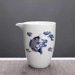Porcelana branca de alta qualidade Copo de chá de chá de chá de chá de chá Kung Fu Copa Gongdao Caneca Teaware 280ml