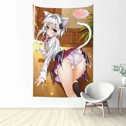 Tapestries Manga Highschool Dxd Koneko Tapestry Wall Hanging For Home Party Room Art Decoration 60 40 Inch