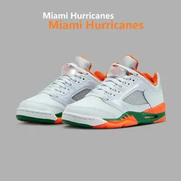 5s Low Miami Hurricanes 5 Nuovi uomini gialli Sneaker Donne Paesate Cross Border Sandali da spiaggia a grande dimensione 38-46