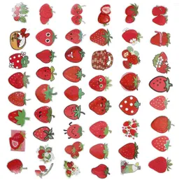 Storage Bottles 50Pcs Strawberry Stickers DIY Lovely Decals Computer Phone Laptop