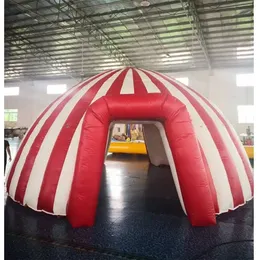 Diametro 5m Oxford Red White Circus ingresso gonfiabile Igloo Tenda di alta qualità Pop -up Full Dome Party Entry Shelter per evento all'aperto 001