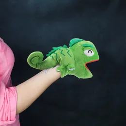 Finger Toys Chameleon Puppets Puppets Rap Play Hand Lizard Toy Puzzle Baby Toys Soft Plush Figura D240529