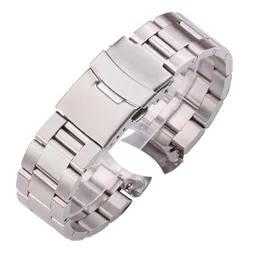 Watch Bands 20mm 22 mm in acciaio inossidabile orologio in acciaio inossidabile bracciale argento cucini di guardia curvata donna da donna cinghia di orologio in metallo 221027 237d