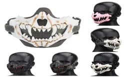 Tactical Skull Mask Outdoor Airsoft Shooting Face Protection Gear Metal Steel Wire Mesh Half Face No030191653689