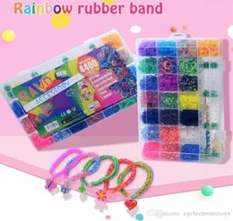 loom rubber bands bracelet for kids or hair rainbow rubber loom bands make woven bracelet DIY toys Education Christmas Children Gi7471935