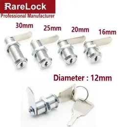 Blocco a camma mini con 2 chiavi diametro 12 mm in lega di zinco facile installato per mobili per cassetti mobili hardware rarelock a