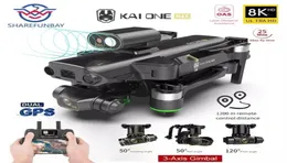 Kai One Max Drone Profesional 8KデュアルカメラGPS 5G WIFI 3AXIS GIMBAL 360障害物回避RC Quadcopter 12km Dron Toys 2109158253125