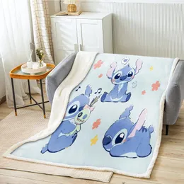 Blankets Stitch Furry Plush Anime Blanket Home Decor Microfiber Fabric Suitable For Children And Adults Bed Baby Winter