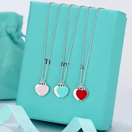 Дизайнерский браслет для сердца ожерелье сердца Эмаль Голубой Сердце любовь бусин модный браслет браслет браслет S925 Серебро