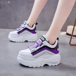 Fitnessschuhe Olome Women Chunky Sneakers Fashion Platform Ladies Brand Wedges Casual for Woman Leder Sport