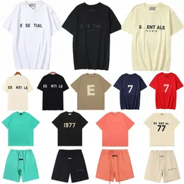 T-shirt designer ESS 1977 Brand Essential Shirt Summer Casual Shirt Mens Quick ASCIFICABILE MONSIGLIO SHOTTO MANASSIONE ESSENZIALELSHORTS Essenziale