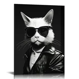 Cat and Mouse Dictionary Art - Cat Wall Art Poster Print - Unik gåva för djurälskare, kattunge, kattunge och datorfläktar, husdjursägare - söt, rolig kattväggdekor, hemdekoration