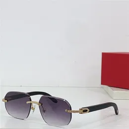 Novos óculos de sol de design de moda 0478S METAL MIMLESS Frame com Diamond Decoration Irregular Cut Lens Simple e Popular Style Outdoor UV400 Protection Eyewear