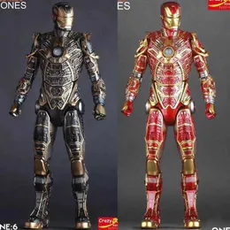 Действие игрушек ограничить дешевую продажу Ironman Mk41 Bones Retro Armor версия PVC Коллективная модель фигуры Toys 12 30 см G240529