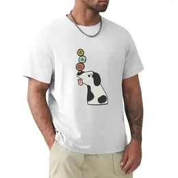 Men's Polos Dog With Donuts T-shirt Decho rápido para meninos estampas de animais brancos de camiseta masculina para um garoto tops pacote de camisas