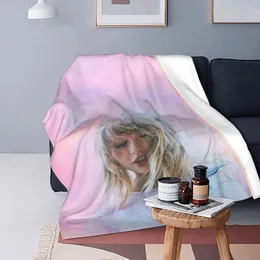 Decken Taylor Swiftes Decke Flanellwurf Wurf Micro Fleece gemütliche Plüschabdeckungen für Bettauto und Heimdekoration