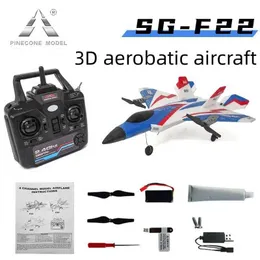 Electric/RC Aircraft Rc four-way remote-controlled aircraft SGF22 stunt fighter fixed wing taxi helicopter toy boy airplane model Q240529