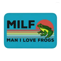 السجاد مخصص MILF MAN I LOVE FROGS MATORMAT MAT HOND SLIP BATHING BANTHING BATHER GARAGE GARAGE WELLIS