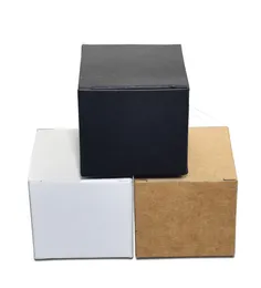 50PCSLOT 3色付き4x4x3cmクラフト紙ボックス折りたたみ式フェイスクリーム梱包板板箱ジュエリーパッケージ軟膏ボトルボックス5441259