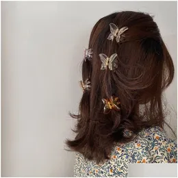 Hair Accessories 30Pcs 6 Colors Mini Butterfly Claw Crab Clips Headwear1Pc Korean Style Women Girls Fashion Transparent Drop Delivery Dh6Fs